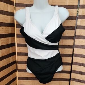 Great Lengths Black and White Swimsuit
